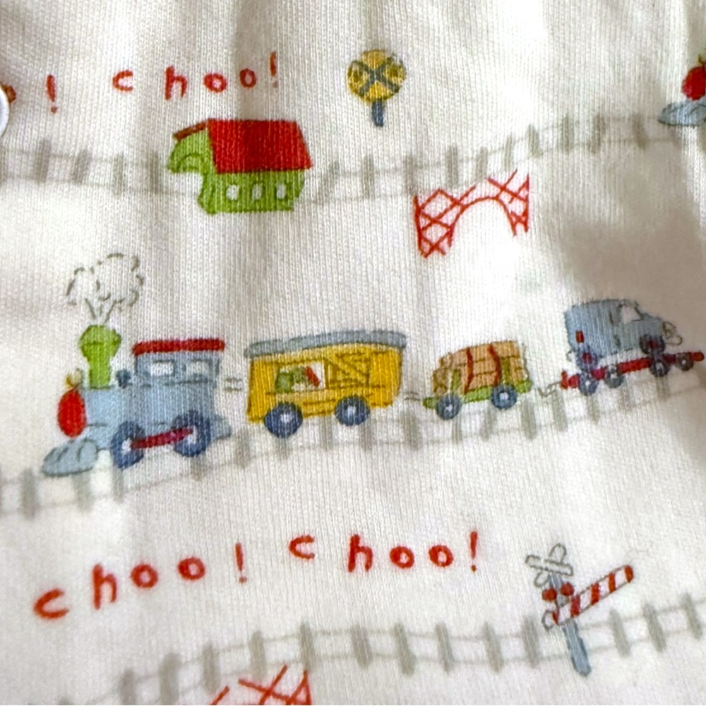 Kissy Kissy Pima Cotton Train Footie Sleeper Baby Pajamas 0–3 Months - Picture 4 of 6